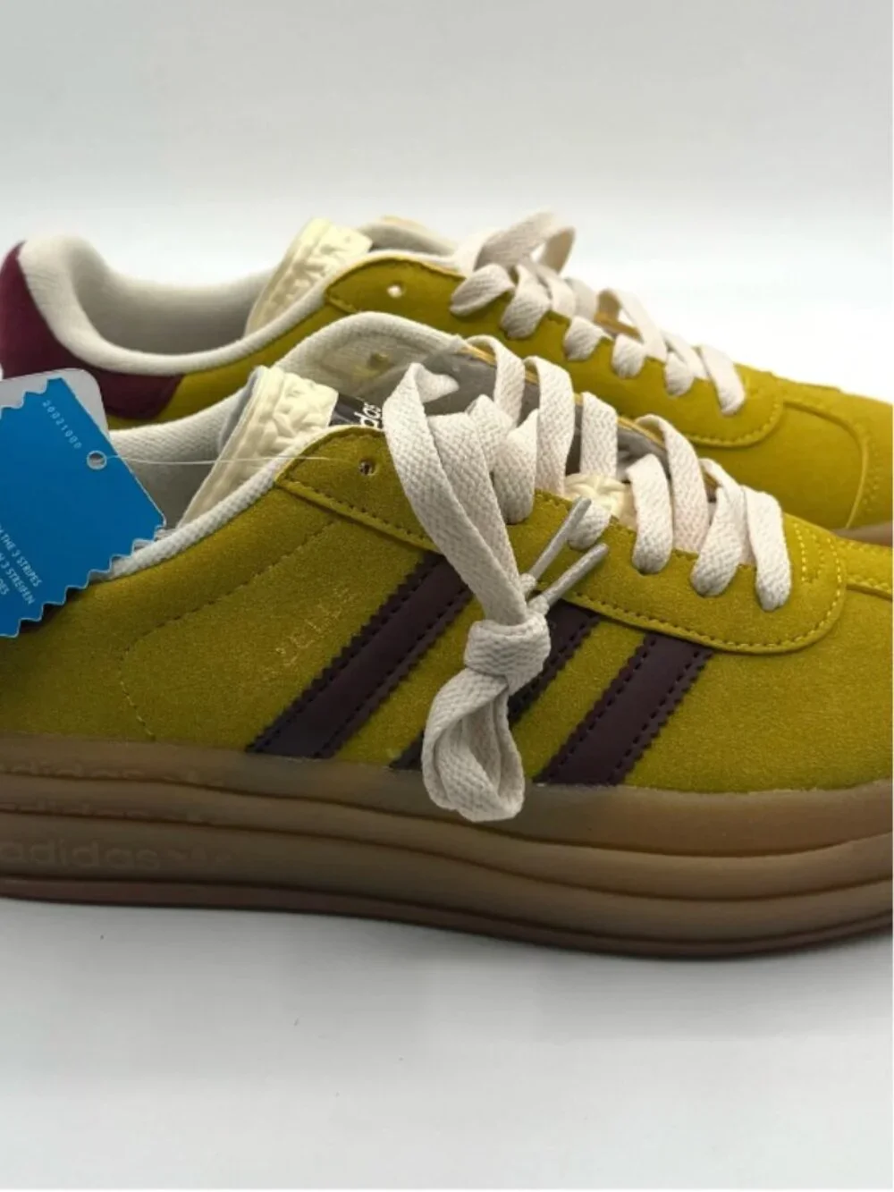 Women's Adidas Gazelle Bold Yellow Gum Bottom Casual Shoes / M 7 / W  8.5 40 EU